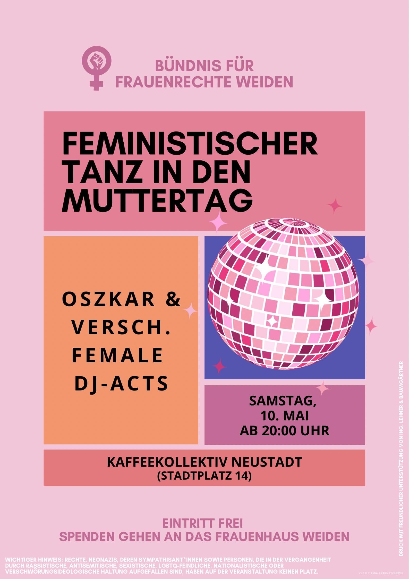 Feministischer Tanz in den Muttertag