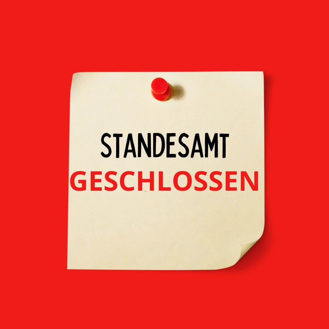 Standesamt geschlossen